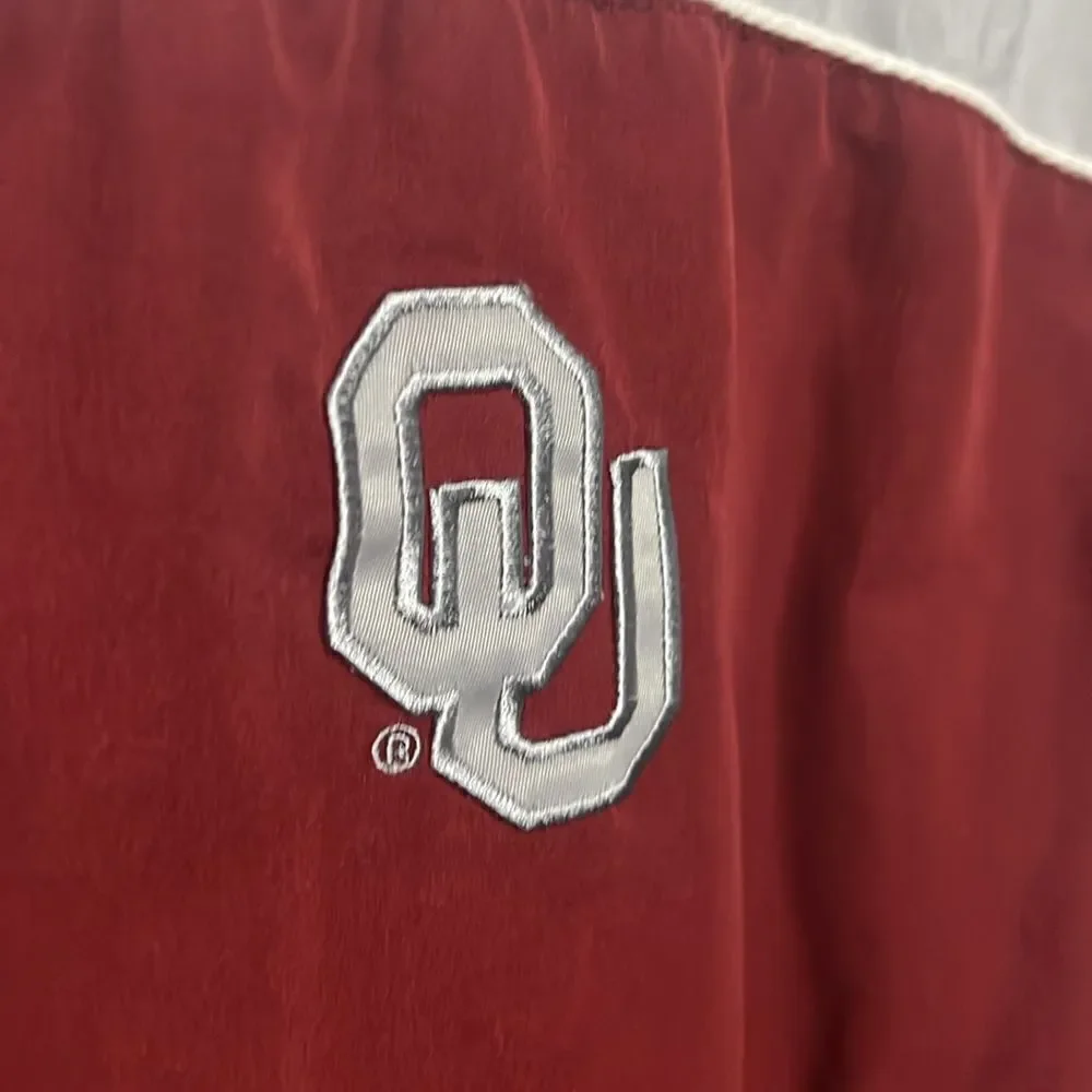 🏈 Vintage OKLAHOMA SOONERS Polyester Pullover Jacket Fleece Lined Men Sz L -EUC - Picture 8 of 12